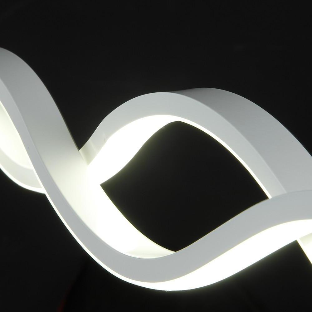 Double Wavy LED Modern Chandelier Dining Room Light Fixture