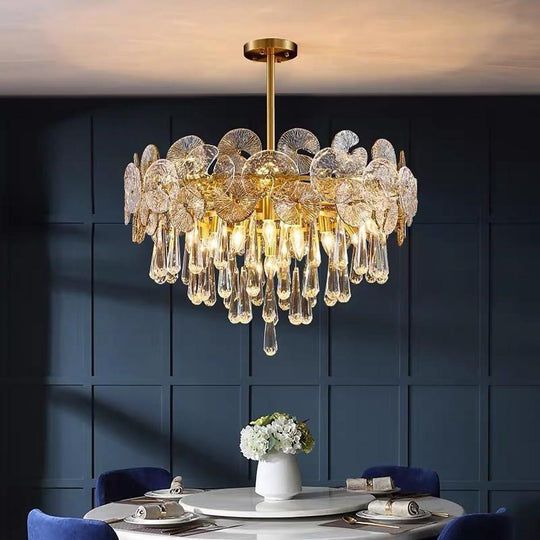 Candelabra Metal Crystal LED Flush Mount Ceiling Light