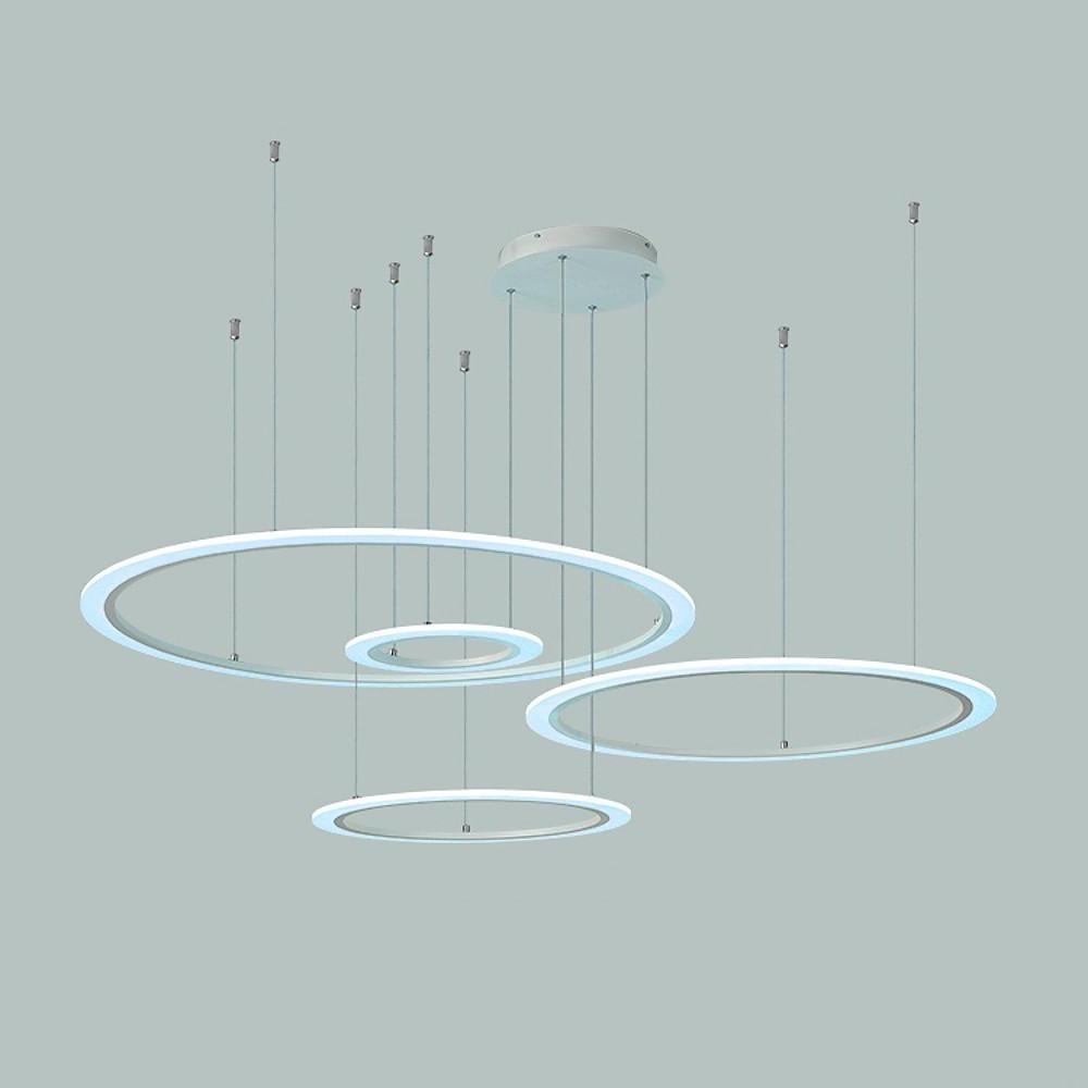 4 Circles Random Sizes Multi Light Pendant Metal & Acrylic LED Ceiling Light