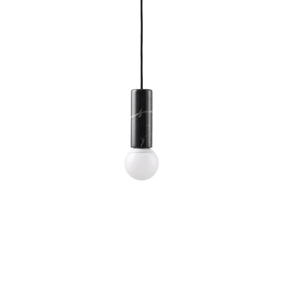 Elongated Cylindrical Metal Ceramic LED Modern Pendant Light for Home Office