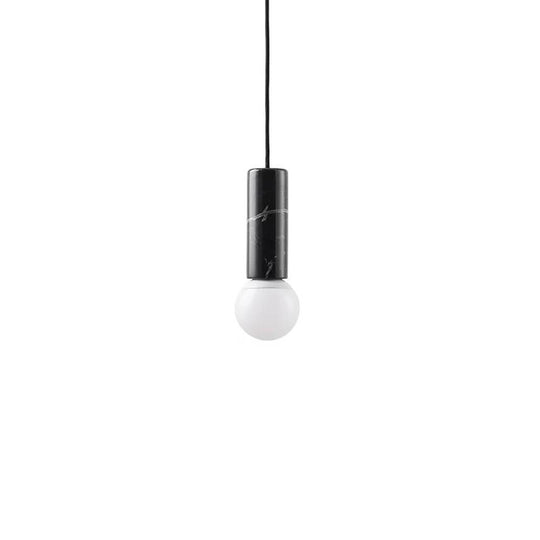 Elongated Cylindrical Metal Ceramic LED Modern Pendant Light for Home Office