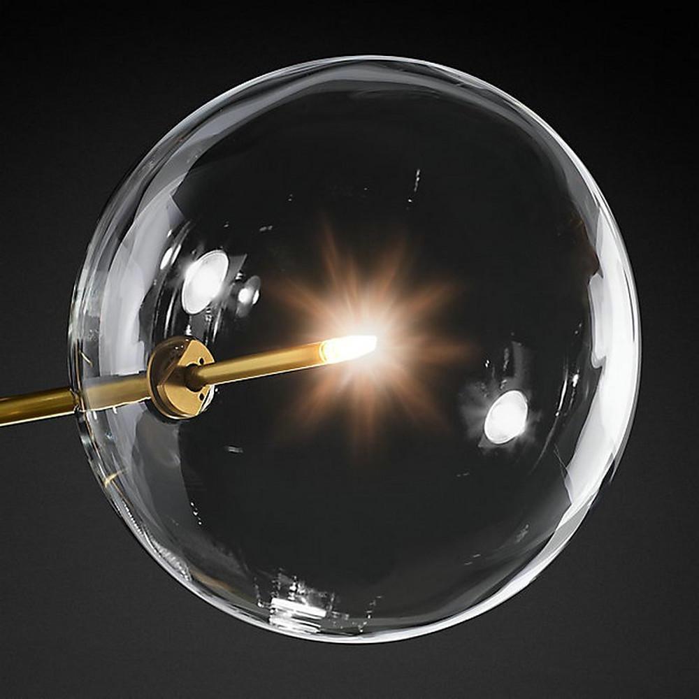 Geometrical Globe Metal Glass LED Chandelier