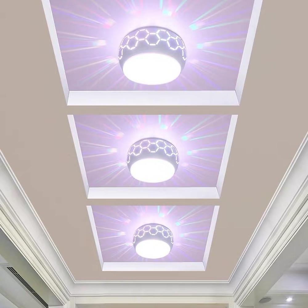 Globe Flush Mount Drum LED Ceiling Light for Hallway and Entryway