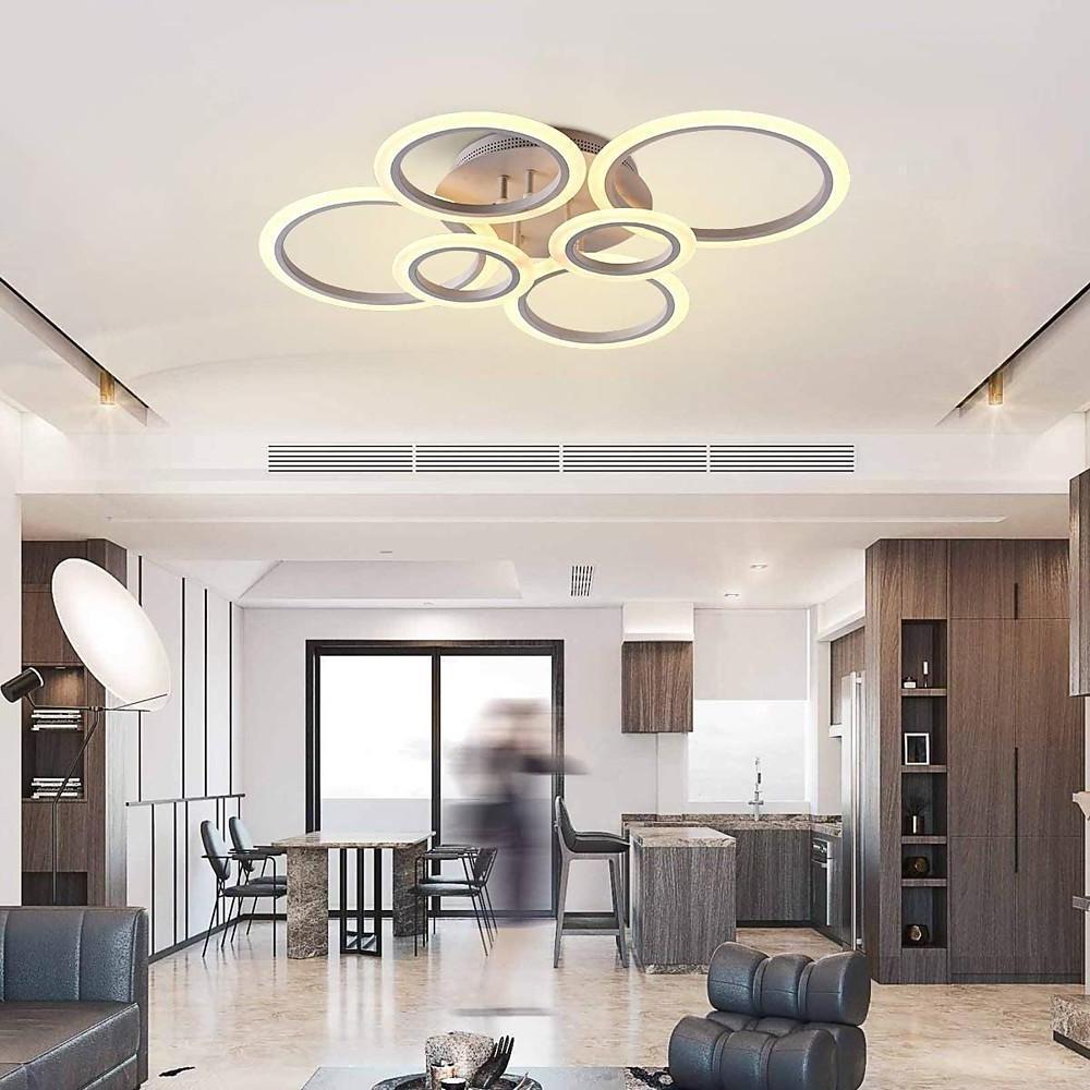 Circles Aluminum Acrylic Flush Mount LED Ceiling Light