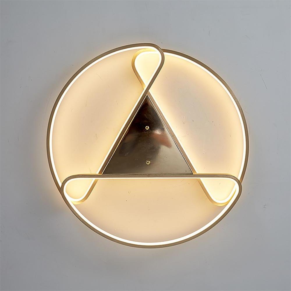 Triangles Circle Metal LED Flush Mount Ceiling Light – Bedroom