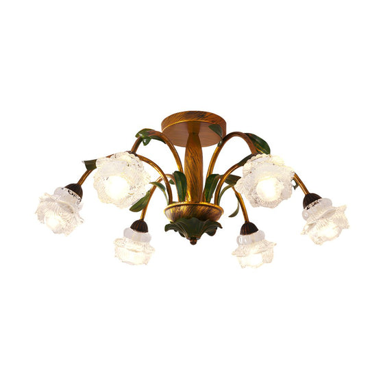 Pastoral Creative Flowers LED Ceiling Light – 3-Step Dimming