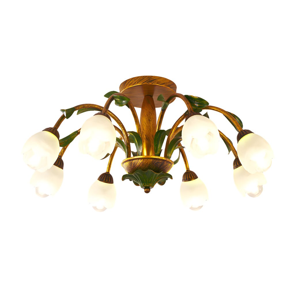 Pastoral Creative Flowers LED Ceiling Light – 3-Step Dimming