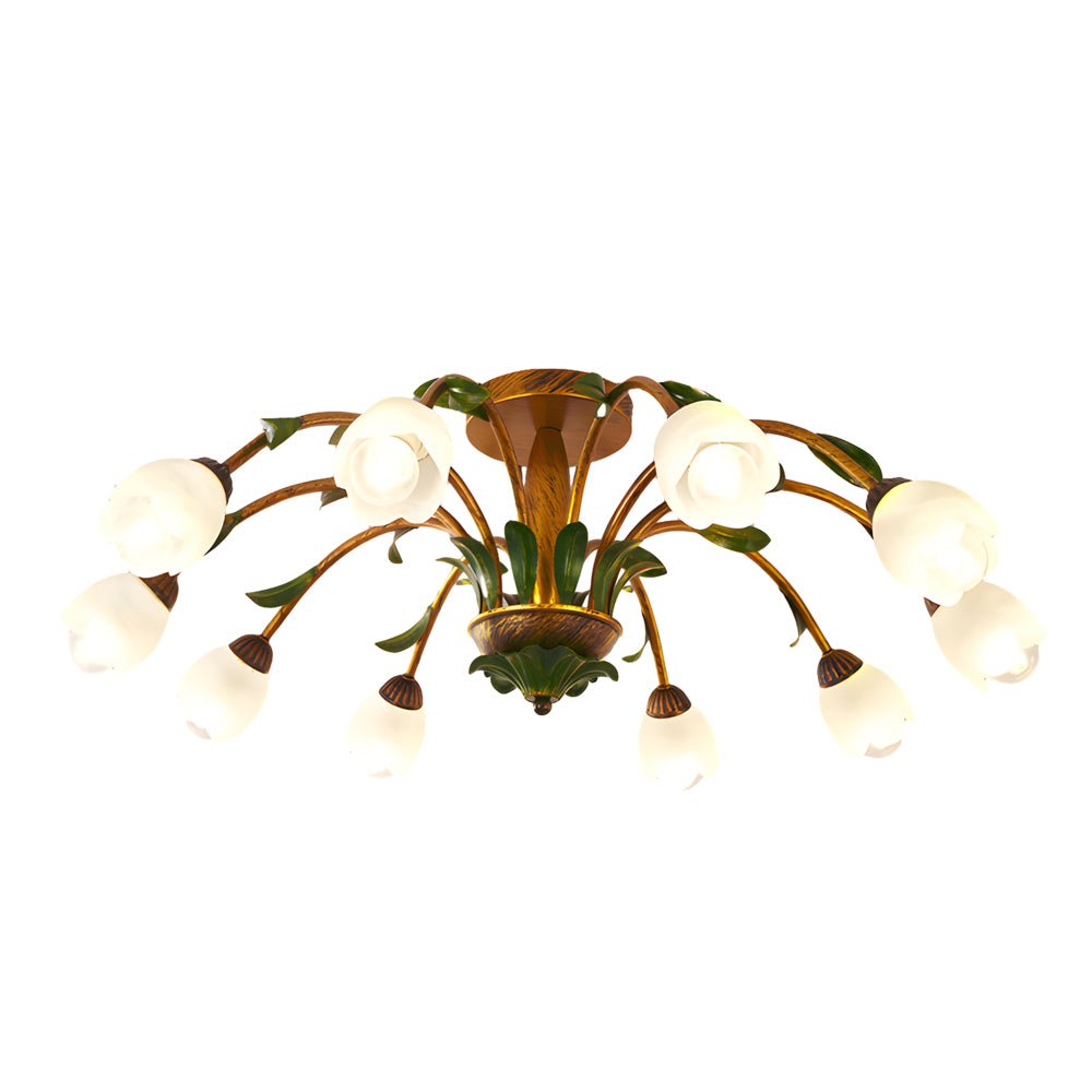Pastoral Creative Flowers LED Ceiling Light – 3-Step Dimming