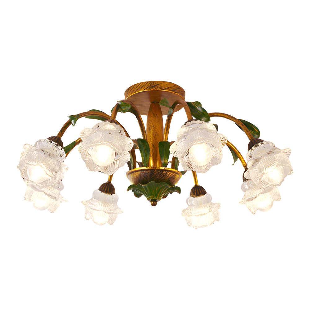 Pastoral Creative Flowers LED Ceiling Light – 3-Step Dimming