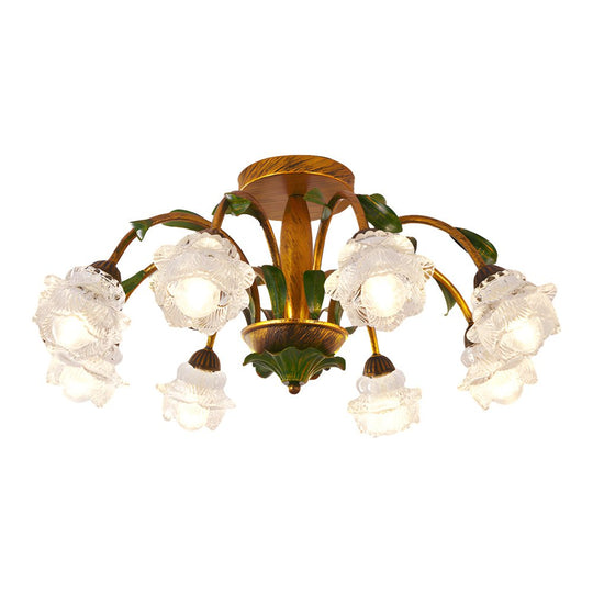 Pastoral Creative Flowers LED Ceiling Light – 3-Step Dimming