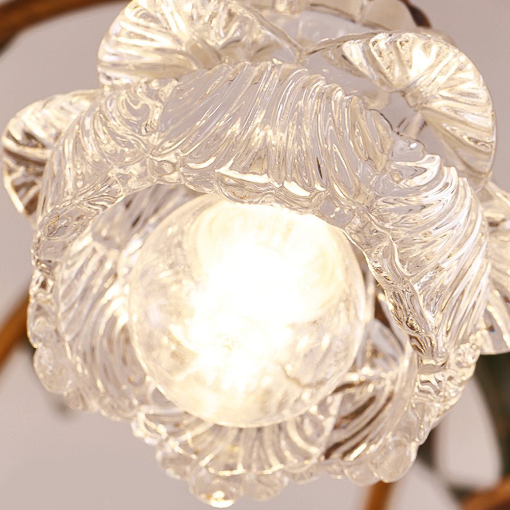 Pastoral Creative Flowers LED Ceiling Light – 3-Step Dimming