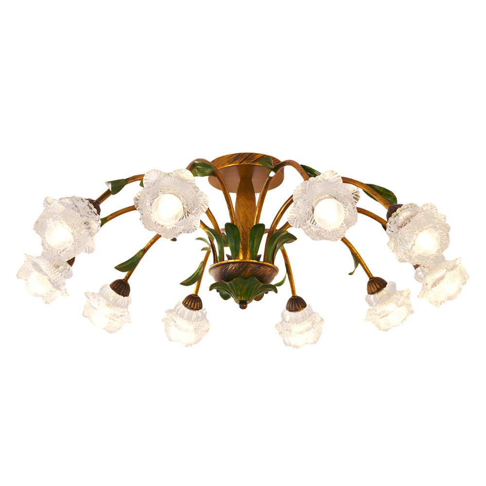 Pastoral Creative Flowers LED Ceiling Light – 3-Step Dimming