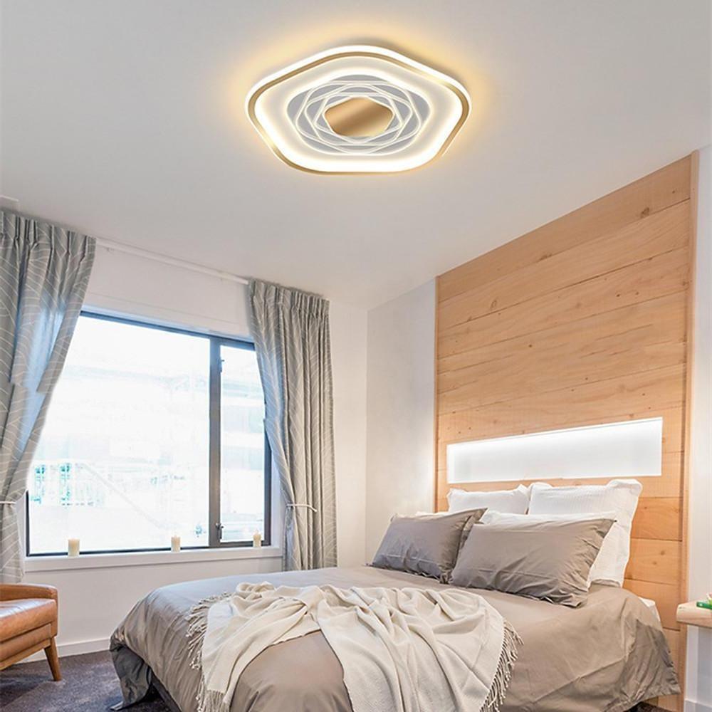 Hexagonal Acrylic LED Ceiling Light – Modern Artistic Flush Mount
