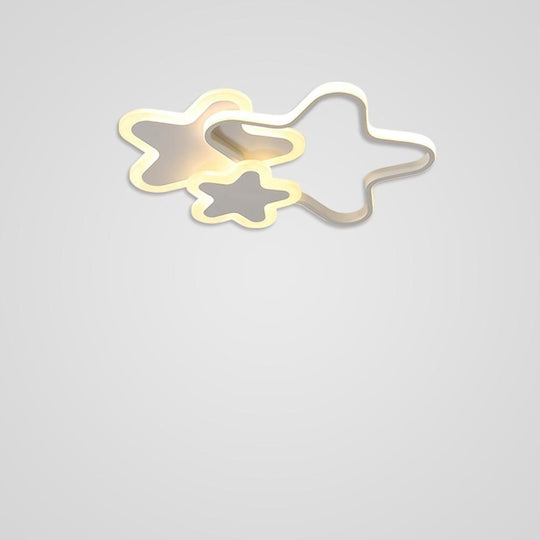 Triple Star Flush Mount LED Ceiling Light