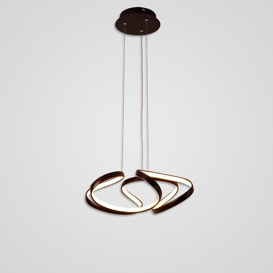 Interwoven Wave Design Gold Sputnik Chandelier – Metal Ceiling Light