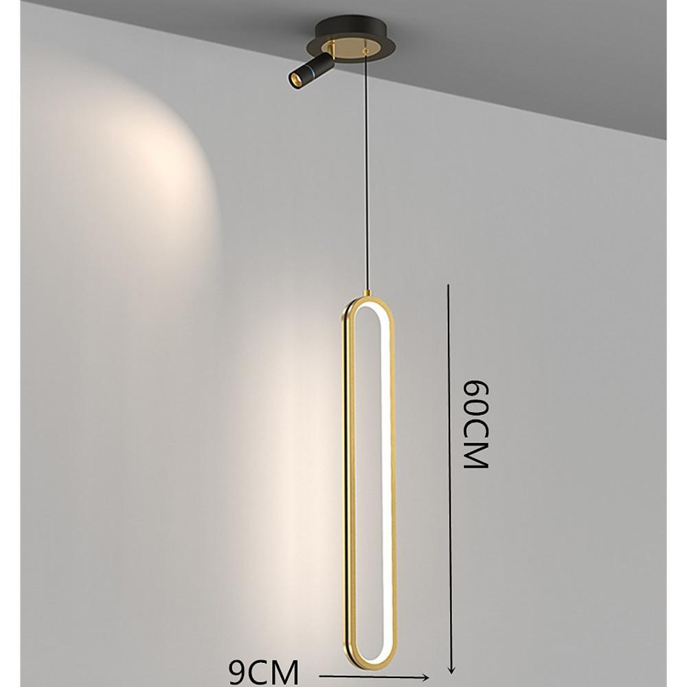 Rounded Rectangular LED Modern Pendant Light Hanging Lamp Island Light