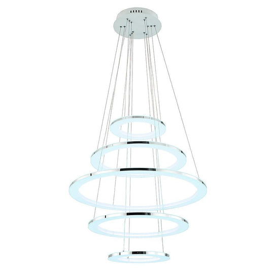 Adjustable Contemporary 5-Tier LED Modern Pendant Chandelier