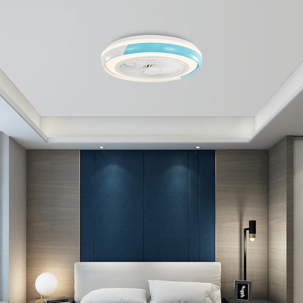 Modern Round Bladeless LED Ceiling Fan Light with Dimming