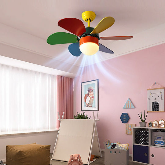 Creative Mini Children’s Room Ceiling Fan with Dual Control