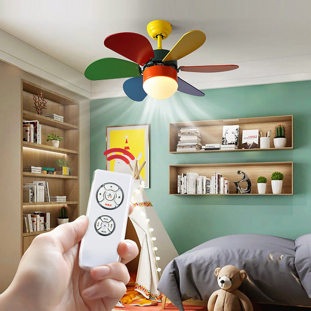Creative Mini Children’s Room Ceiling Fan with Dual Control