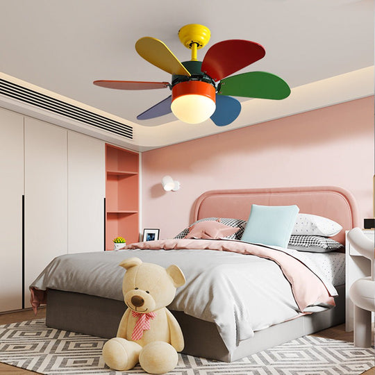 Creative Mini Children’s Room Ceiling Fan with Dual Control