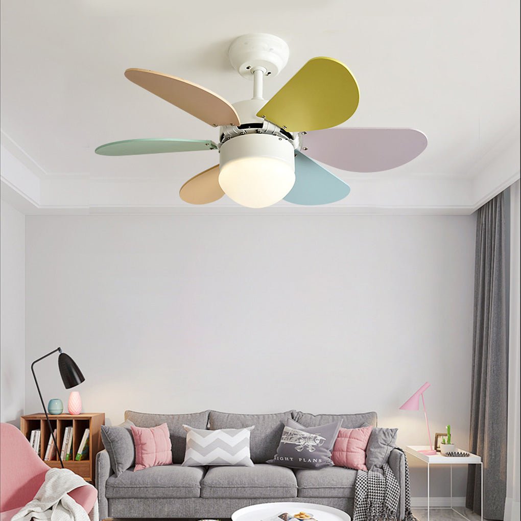 Creative Mini Children’s Room Ceiling Fan with Dual Control