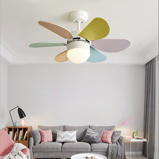 Creative Mini Children’s Room Ceiling Fan with Dual Control