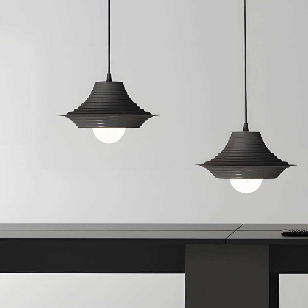Striped Iron Hat 3-Step Dimming Nordic Pendant Lamp
