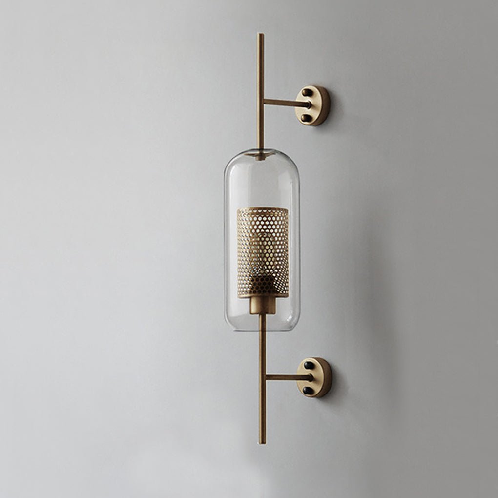 Personalized Retro Industrial Bronze Glass Tank Wall Sconce