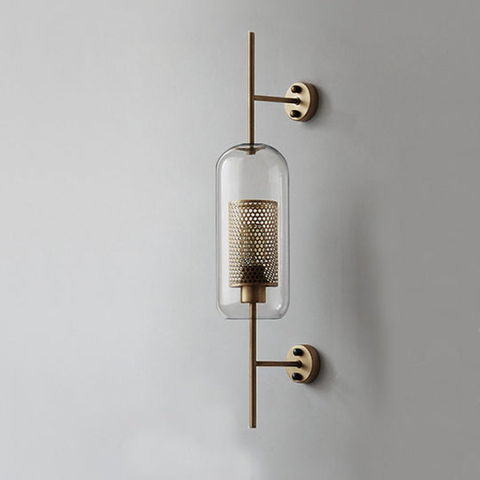 Personalized Retro Industrial Bronze Glass Tank Wall Sconce