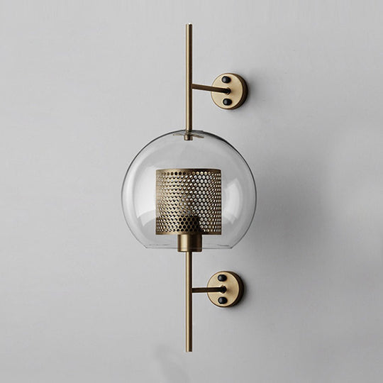 Personalized Retro Industrial Bronze Glass Tank Wall Sconce