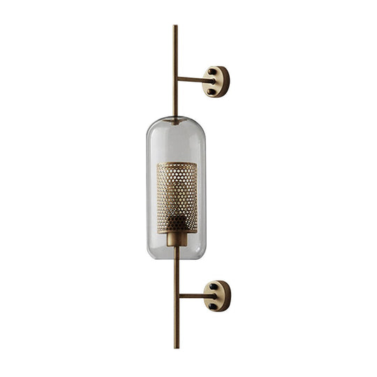 Personalized Retro Industrial Bronze Glass Tank Wall Sconce