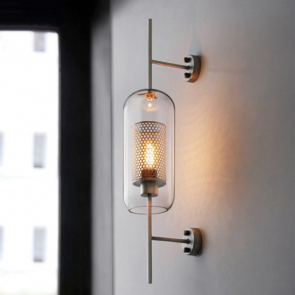 Personalized Retro Industrial Bronze Glass Tank Wall Sconce