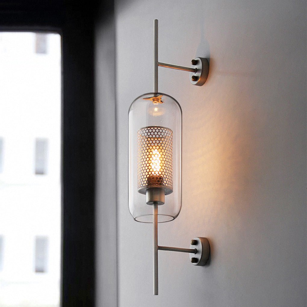 Personalized Retro Industrial Bronze Glass Tank Wall Sconce