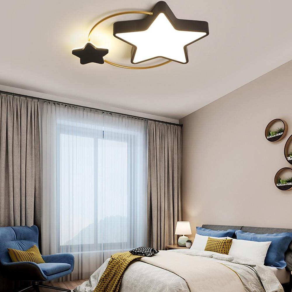 2 Star Shapes Flush Mount LED Ceiling Light for Bedroom