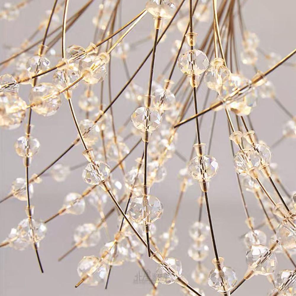 Classic Crystal Branch LED Flush Mount Ceiling Light with 6 Bulbs
