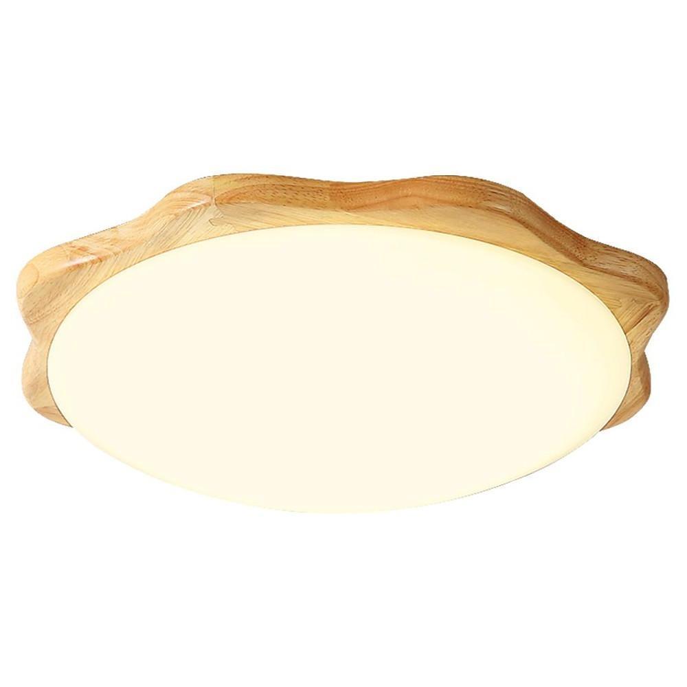 Circles Waves Minimalist Flush Mount LED Wood Ceiling Light