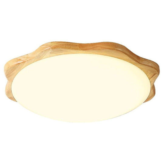 Circles Waves Minimalist Flush Mount LED Wood Ceiling Light