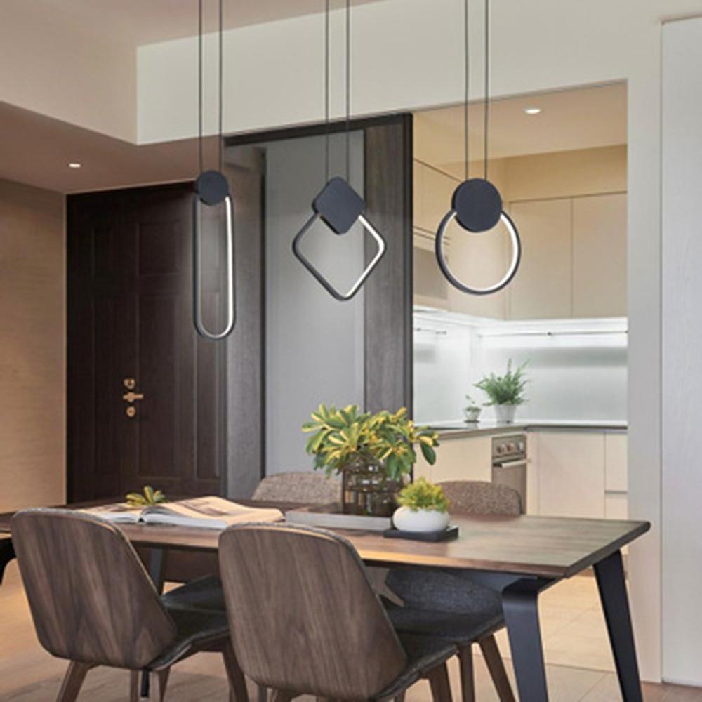 Geometric Shaped Dimmable LED Modern Pendant Light Hanging Lamp
