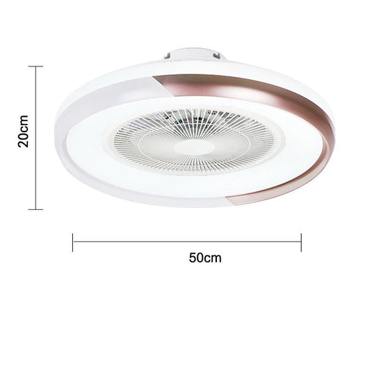 Circular Dimmable Bladeless Ceiling Fan with LED Light