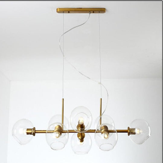 Globe Nordic Glass Bubble Chandelier Metal Industrial Chandelier Ceiling Lights