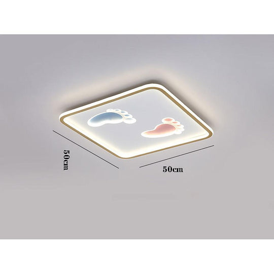 Feet Image Novelty Nordic Metal LED Flush Mount Ceiling Light