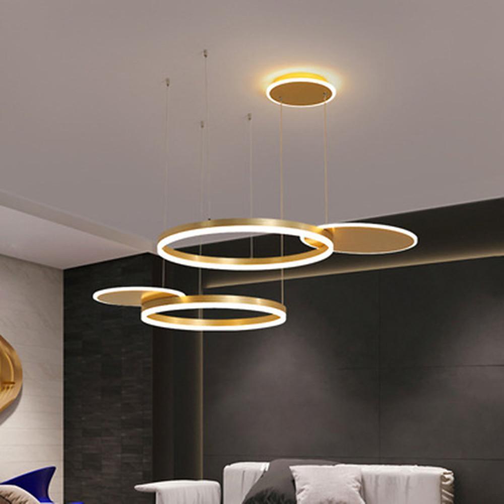 Nordic Circular 5-Light Ring LED Ceiling Chandelier – Streamlined Light Distribution