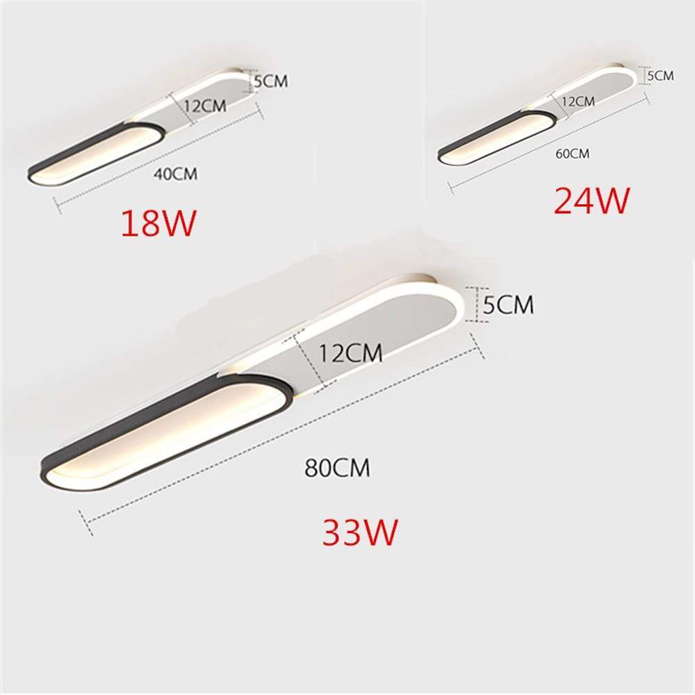 2 Rectangle Minimalist LED Flush Mount Ceiling Light