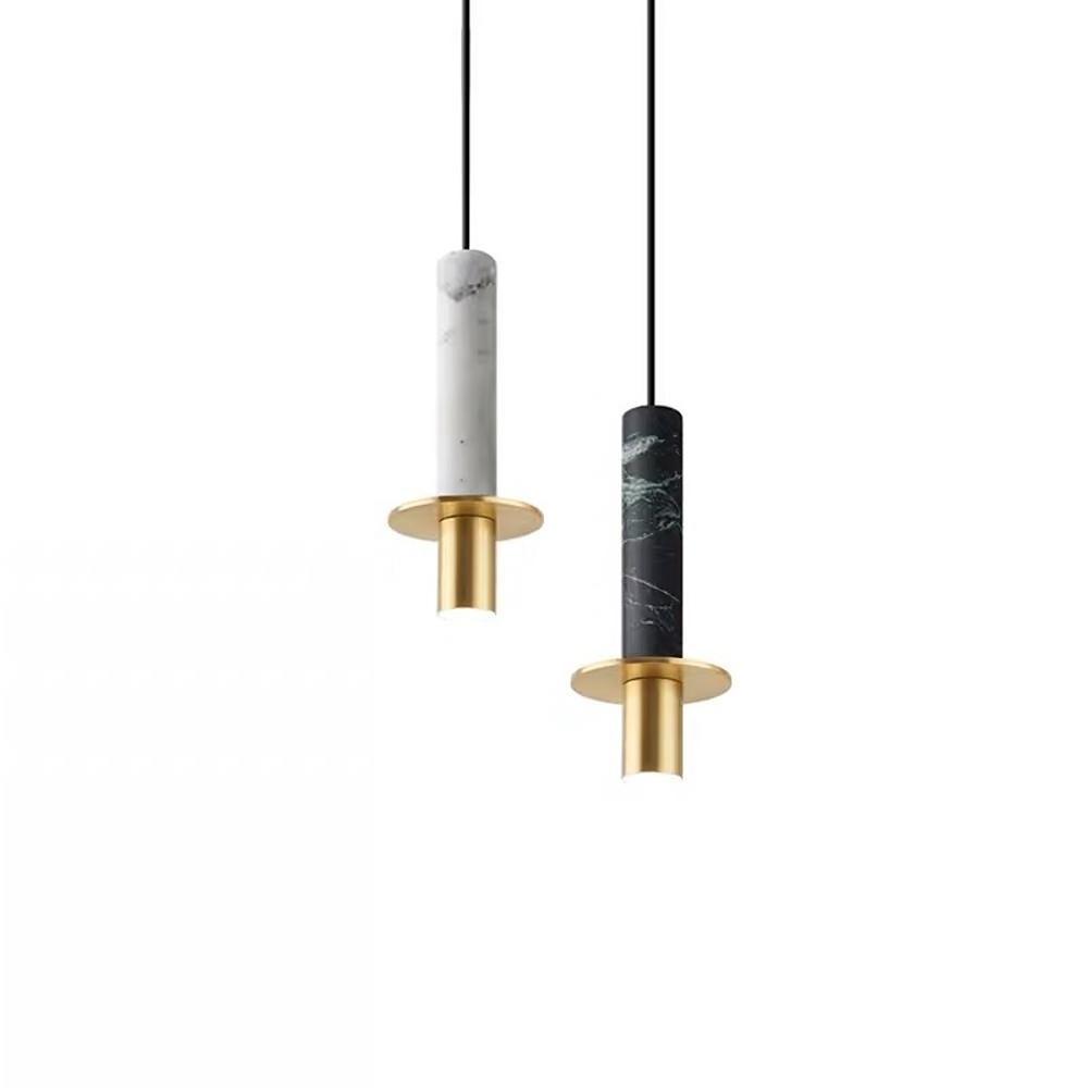 Cylindrical Glass Shade LED Pendant Ceiling Light