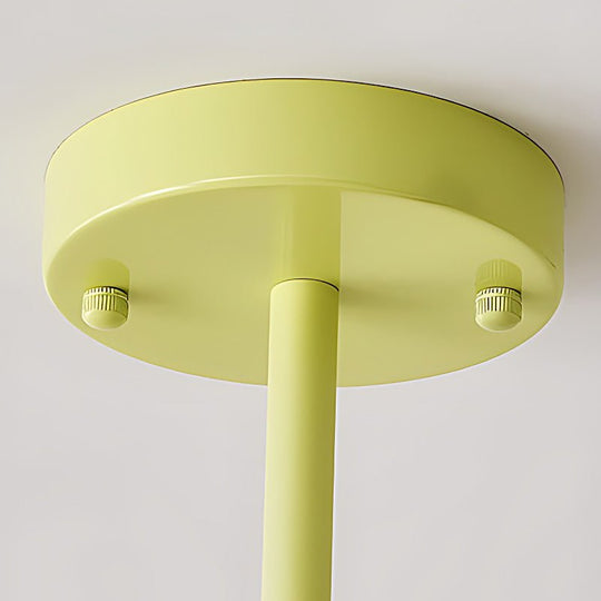 Pleated Fabric Retro Pastoral Green French Style Chandelier