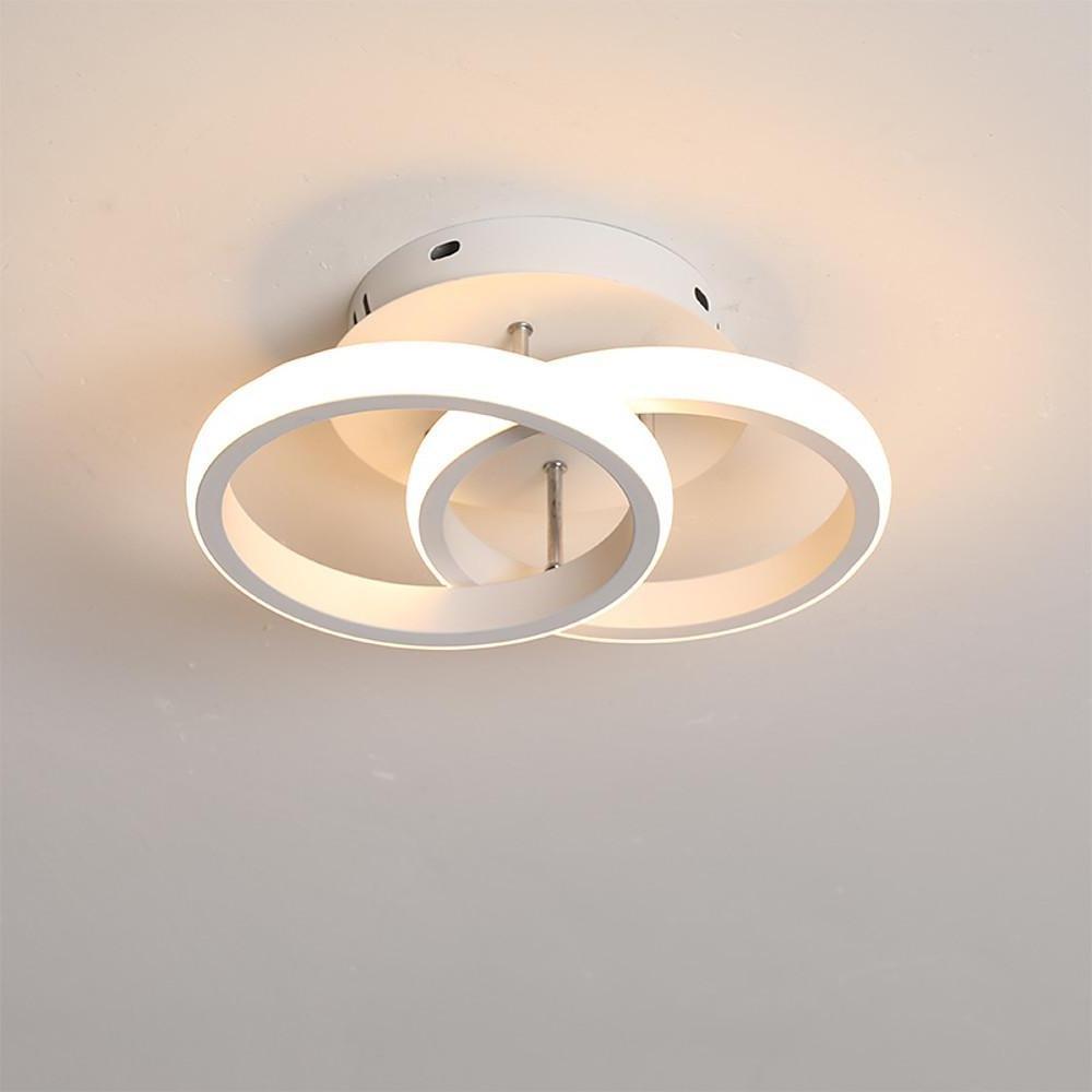 2-Circle Metal LED Flush Mount Ceiling Light