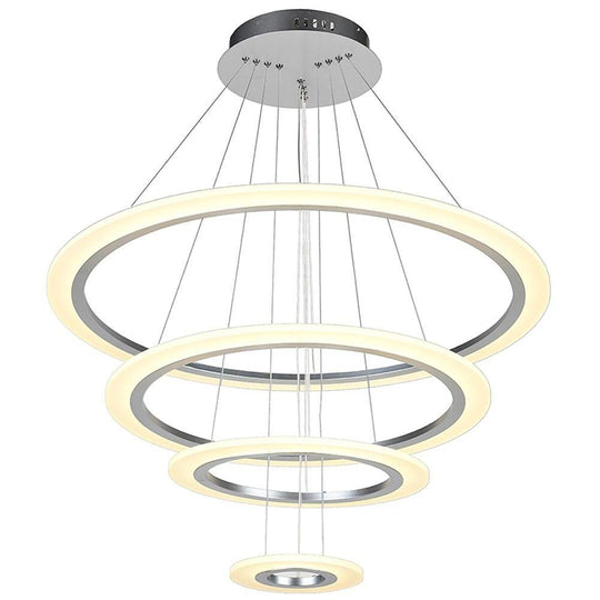 Adjustable 4 Rings LED Modern Chandelier Pendant Lighting