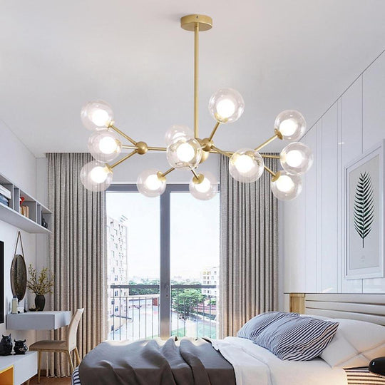 Modern Sputnik Bubble Chandelier with 12 LED Bulbs