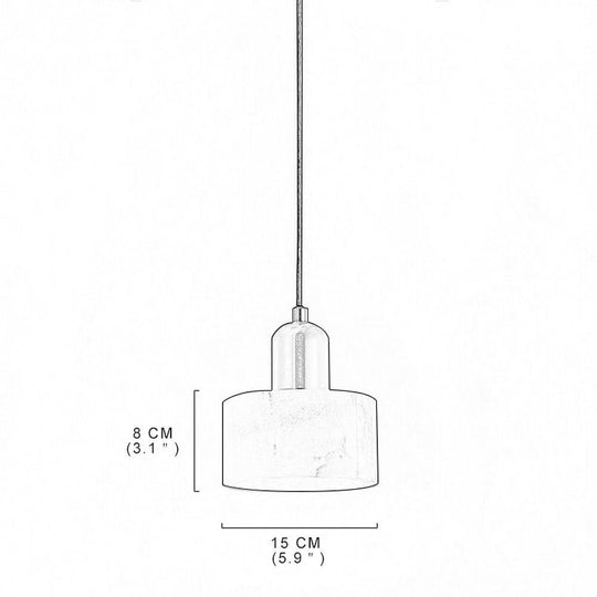 Nordic Ceramic Pendant Lighting Marble Metal Ceiling Light